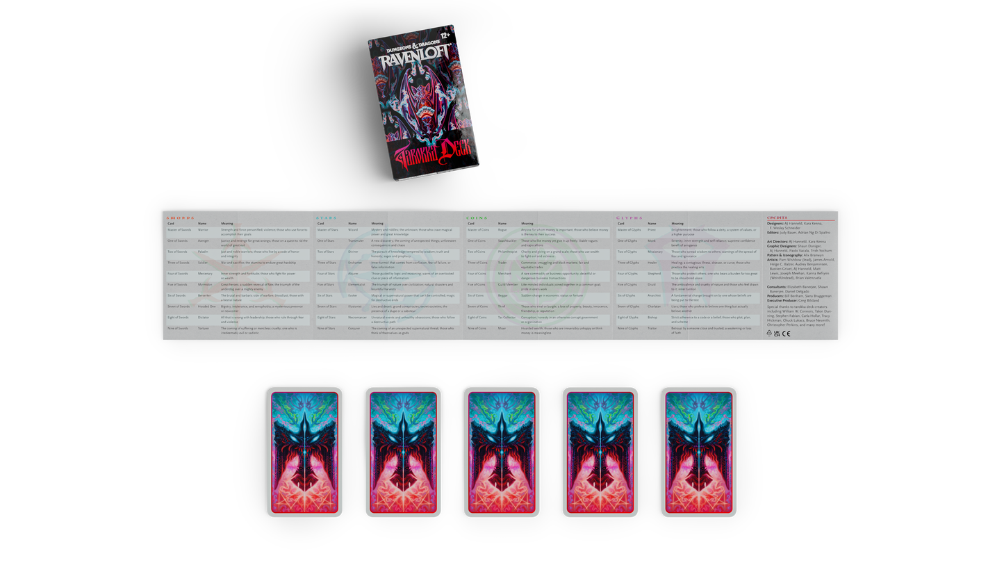 D&D Dungeons & Dragons Ravenloft the Horrors Within Tarokka Deck