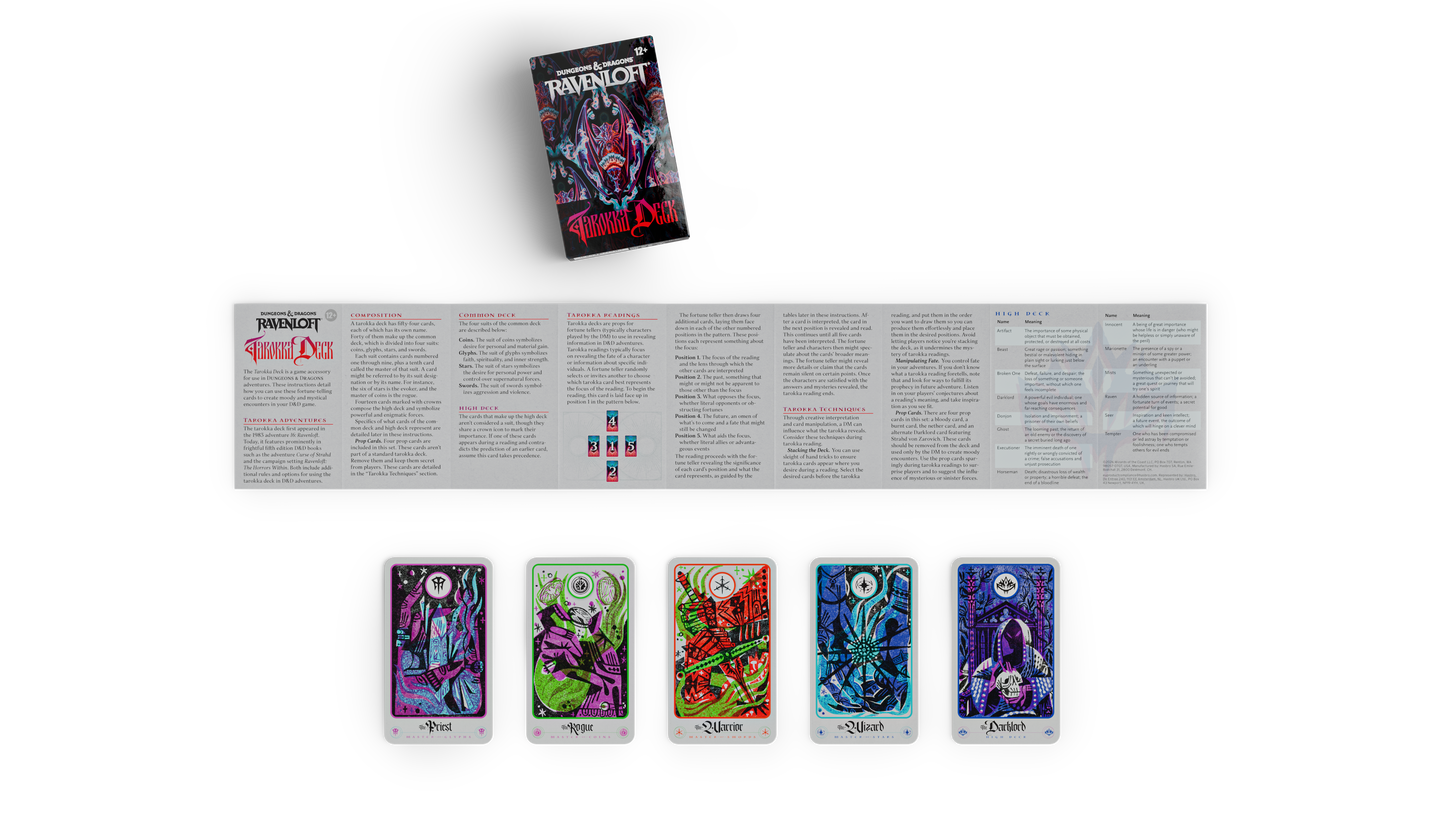 D&D Dungeons & Dragons Ravenloft the Horrors Within Tarokka Deck