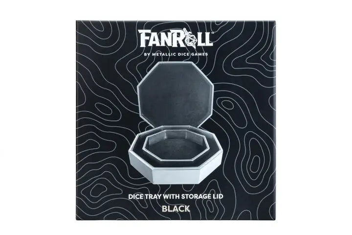 Fanroll Hexagon Dice Tray with Storage Ring (Black)