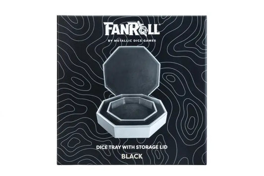 Fanroll Hexagon Dice Tray with Storage Ring (Black)