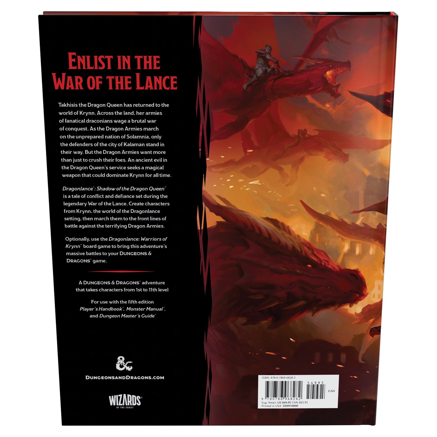 D&D Dungeons & Dragons Dragonlance Shadow of the Dragon Queen Hardcover