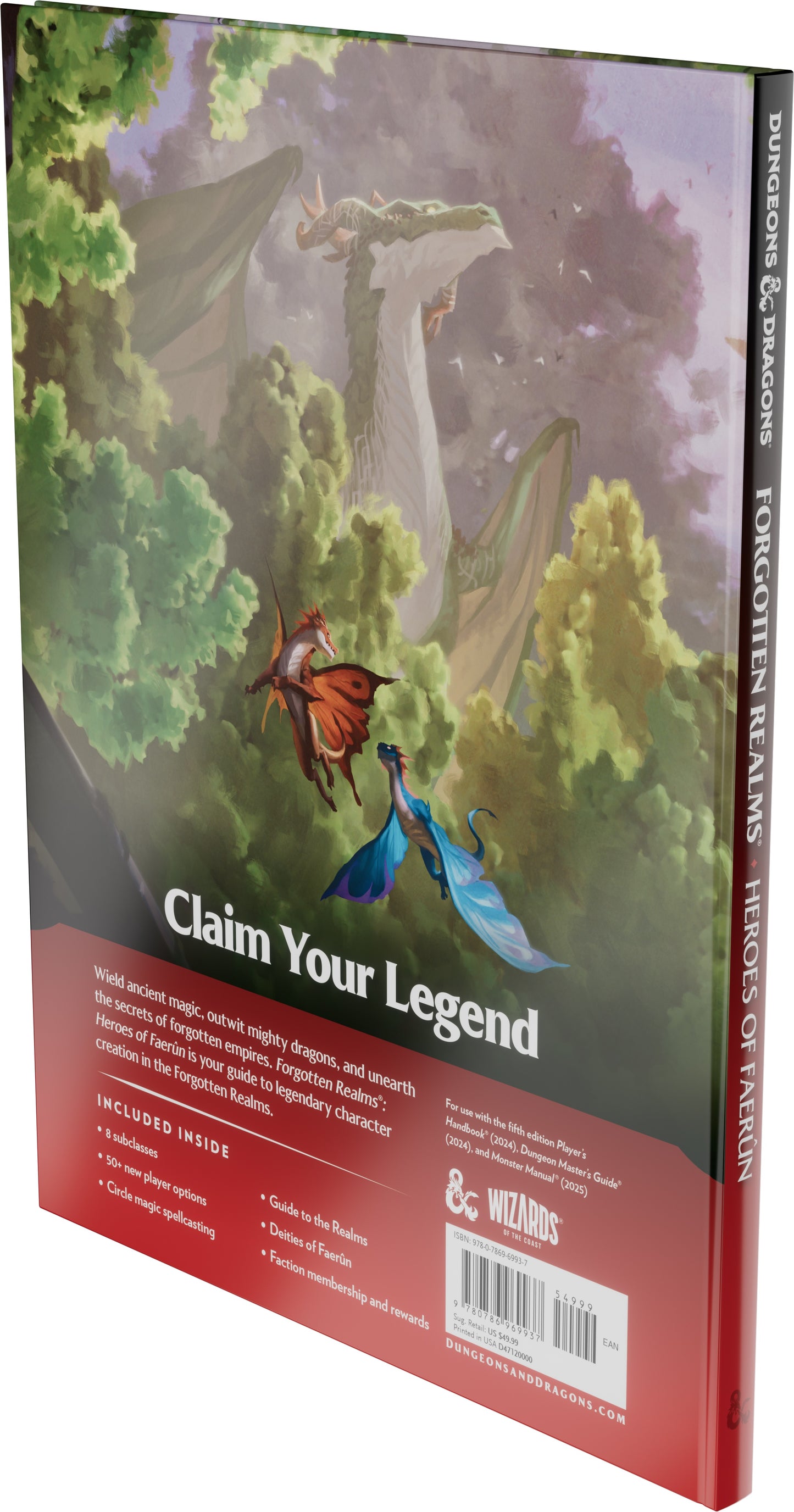 Dungeons & Dragons Forgotten Realms Heroes of Faerun Player Expansion Hardcover
