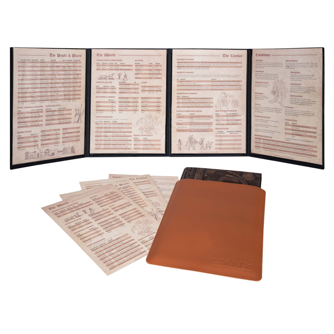 3D Faux-Leather Customizable Game Master Screen (DM/GM)